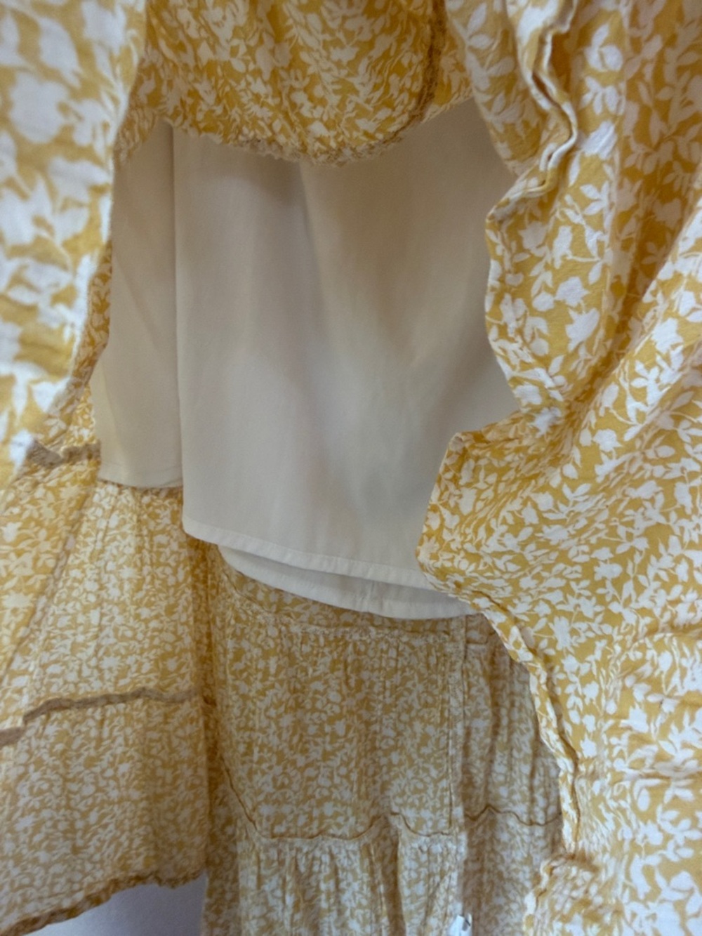 Banana Republic Yellow Floral Skirt - Picture 2 of 2